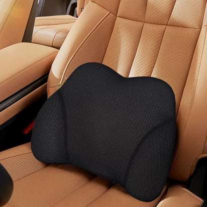 SPRFUFLY Really Amazing Lumbar Support Pillow for Car Seat - Pure Memory Foam with Breathable Removable Cover - Relieves Back Pain Lumbar Pillow(Black, 1PC) - color: Backsaver-eight