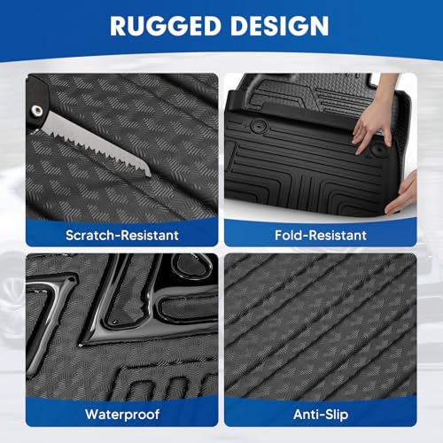 Mixsuper Cargo Liner for Honda Prologue 2024 2025 2026, All Weather Trunk Mat Backrest Mat TPE Back Seat Cover Protector for Prologue Accessories - size: 24-26 |Prologue| Cargo & Backrest Mat
