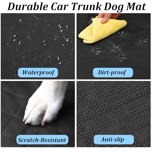 SUV Cargo Liner for Dogs for Mercedes-Benz GLS AMG GLS 63, Non-Slip Pet Cargo Cover Dog Seat Cover Mat, Back Trunk Protector Mat with Side Flaps, Easy Clean, Car Accessories