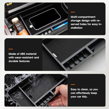 MARCHFA Center Console Organizer Tray Compatible for 2026 Toyota RAV4 Accessories Armrest Storage Box Middle Console Tray Holder with Felt Mat Not Fit for Limited (Style 2) - style: Style 2