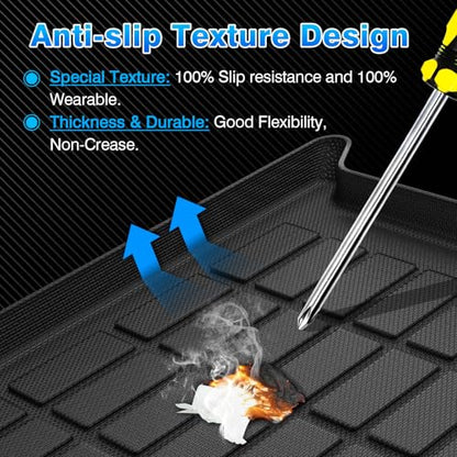 Cartist Cargo Mat Fit for Volkswagen VW Tiguan 5 Passenger 2018-2024 Trunk Mat with Backrest Mat Accessories TPE All Weather Anti-Slip - size: 10)VW Tiguan 18-24