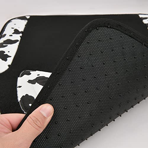 CAR PASS Waterproof Universal Fit Car Floor Mats, Cow Print Car Mats Fit for SUV,Vans,sedans, Trucks,Set of 4pcs Car Carpet with Driver Heel Pad and Nibs Backing,or Cute Women Girly Funny Black White - color: Cow Print