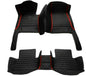 Custome Car Mats Accessories All Weather Floor mats Compatible with Automotive Floor Mats Passenger car mats (All Black red) - color: all black red