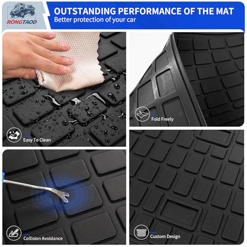 Cargo Mat Compatible with 2024 2025 2026 Toyota Grand Highlander Cargo Liner Trunk Mat TPE All Weather Back Seat Cover Protector Grand Highlander Accessories (Trunk Mat with Backrest Mat) - color: Trunk Mat with Backrest Mat
