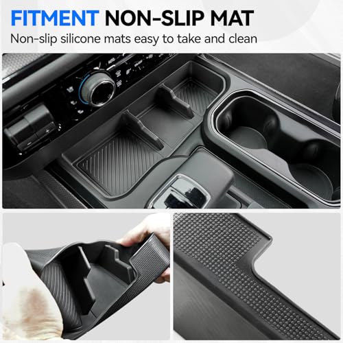 2PCS Center Console Organizer tray and Armrest Storage for 2023-2026 Chevy Silverado/GMC Sierra 1500 Accessories, 2024-2026 Silverado/Sierra 2500HD 3500HD(Only Fit Console with Bucket Seat) - style: 22-26 Silverado1500&24-26 2500HD/3500HD