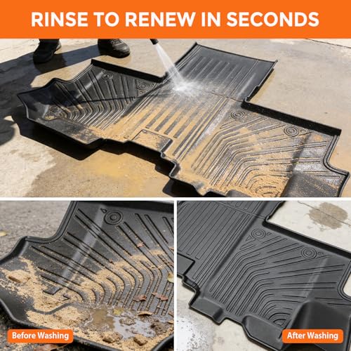 Floor Mats for Dodge Ram ProMaster Van 1500/2500/3500 2018-2025, Custom Fit Heavy Duty TPE All Weather Protection, Waterproof Non-Slip Black Car Liners (Front Row Floor Mats) - style: 18) For Dodge Ram ProMaster Van 1500/2500/3500 | 2018-2025 | 1st Floor