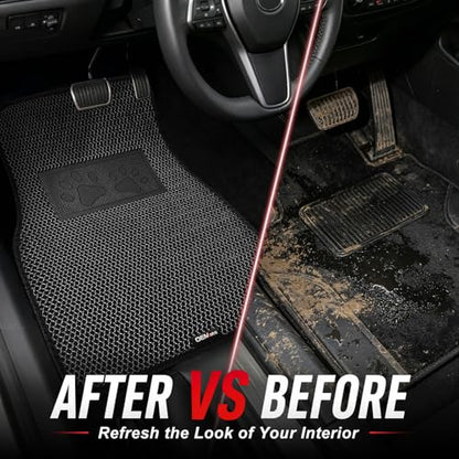 Universal Car Floor Mats, 3D Mesh Fabric All Weather Waterproof Car Floor Liners,With Anti-Slip Granule Backing&Driver Heel Pad,Efficient Dust&Dirt Resistant for Sedan,SUV,Truck,Van,Set of 4pcs - color: 3D Mesh Fabric