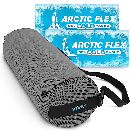 Vive Cooling Lumbar Support Pillow for Chair & Car - Back Pressure Relief Seat Cushion for Office or Gaming - Soft Memory Foam Bolster Helpful for Sciatica, Pregnancy, Elderly, Truckers, Desk Jobs