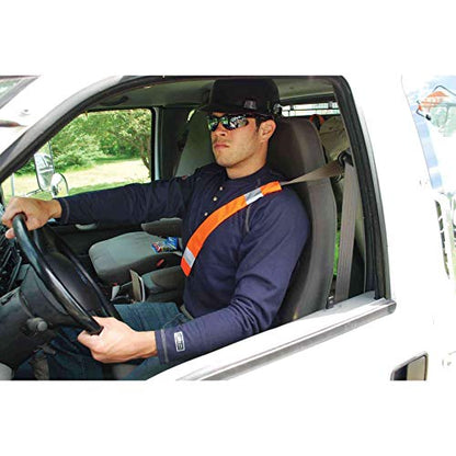 Ergodyne GloWear 8004 High Visibility Reflective Seat Belt Cover, Orange - color: Orange, style: Hi-vis Seat Belt Cover