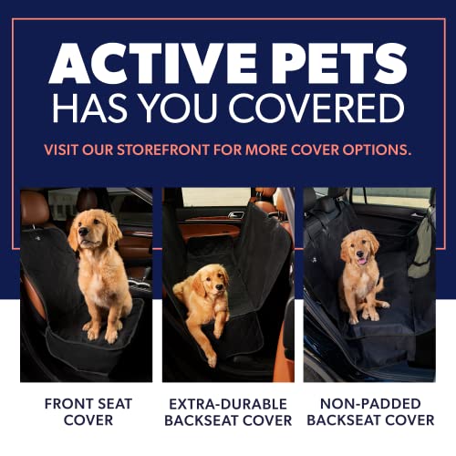 Black Car Rear Seat Cover for Dogs, Durable Waterproof & Scratch Resistant Vehicle Backseat Protector, Nonslip Dog Accessory & Pet Protection for Back Seats, Machine Washable
