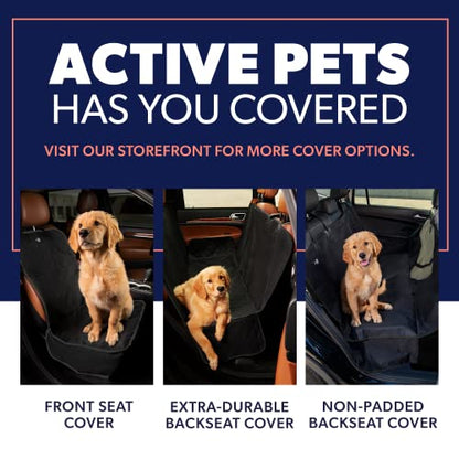 Black Car Rear Seat Cover for Dogs, Durable Waterproof & Scratch Resistant Vehicle Backseat Protector, Nonslip Dog Accessory & Pet Protection for Back Seats, Machine Washable