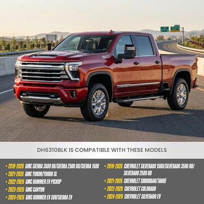 Gloss Black Door Handle Covers for 2019-2026 Chevrolet -( Silverado, Tahoe, Suburban, Colorado, EV ) & 2019-2026 GMC -( Sierra, Yukon, Canyon, Hummer EV ) | Easy No Tools Install | US Patented