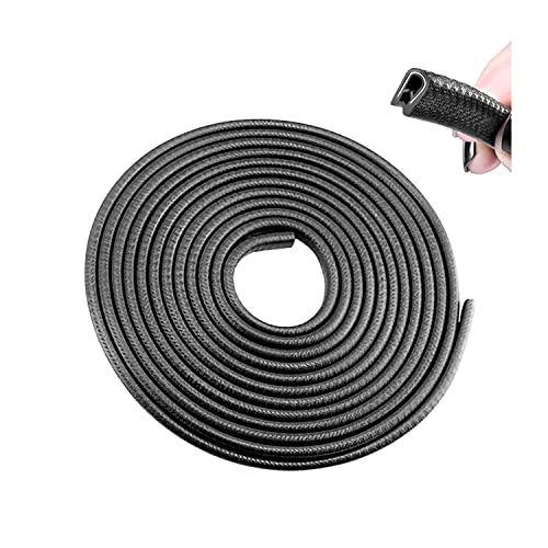 Car Door Edge Guards, Universal Rubber Seal Protector, U Shape Edge Trim, Black, 16FT - color: Black, size: 16FT