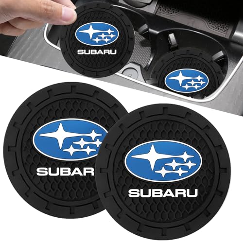 Car Cup Holder Coaster for Subaru Series Cupholder Coaster Interior Accessories 2.75in 2Pack - color: Black-11