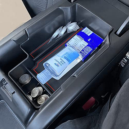 Compatible with Center Console Tray Chevy Colorado/GMC Canyon Accessories 2015-2020 2021 2022 - Red Trim - color: Red Trim