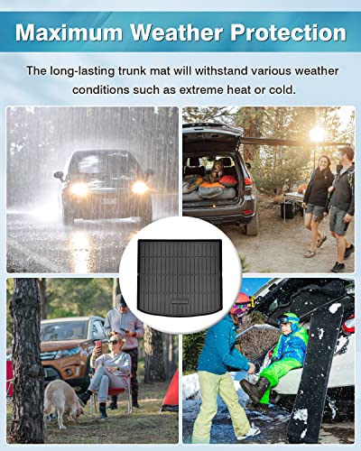 Mixsuper Cargo Liner for Ford Edge 2015-2025 (5 Seats) All Weather Cargo Mat Trunk Liner Rear Trunk Tray Black