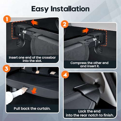 Powerty Retractable Cargo Cover for Toyota 4Runner 2010-2024, Carbon Fiber Texture Trunk Cover Privacy Screen Rear Security Shade for 4Runner Accessories - size: 1) Toyota 4Runner | 2010-2024