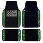 CAR PASS Shining Rhinestones Carpet, Bling Crystal Diamond Sparkly Glitter Car Floor Mats with Anti-Slip PVC Heel Pad Automotive Universal for SUV,Sedan,Car,Van,4pcs for Girl Women Green Diamond - color: Green Diamond