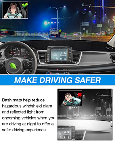 CARTIST Dash Cover Custom Fit for Kia Rio Sedan LX EX S 2017-2023 Accessories Dashboard Cover Mat Non-Slip Pad Carpet Anti-Glare - size: Kia Rio Sedan LX EX S 2017-2023
