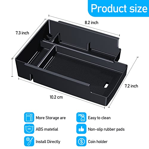 Upgraded Center Console Organizer for Toyota 4Runner 2024 2023 2022 2021 2020 2019 2018 2017 2016-2010 Full Size Tray Interior Accessories, Insert Armrest Box Secondary Storage ABS Material - size: 2010-2024 4Runner(1pcs)