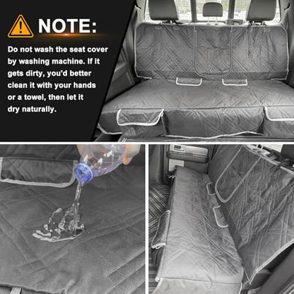 Dog Car Seat Cover Compatible with 2013-2019 Ford Fusion, Waterproof Pet Bench Seat Cover for Back Seat, 600D Heavy Duty Scratch Proof Nonslip Truck Seat Covers for Dogs - size: 2013-2019 Fusion