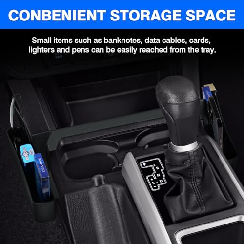 Autorder Gear Shift Organizer for 2016-2020 2021 2022 2023 Toyota Tacoma Accessories Center Console Organizer Gear Shift Organizer Insert Tray with Anti-Slip Mat - size: 2016-2023 Toyota Tacoma