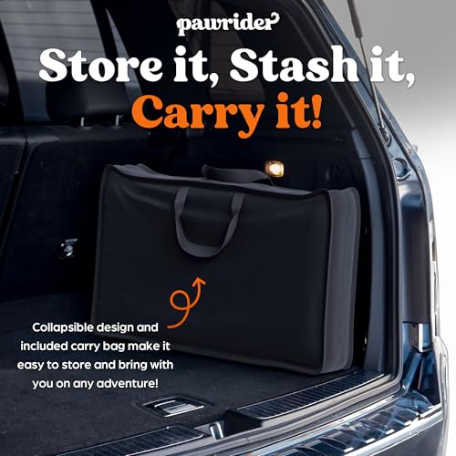 Back Seat Extender for Dogs Thick Foam Cushion, Hard Bottom Dog Car Seat Cover for Back Seat, Waterproof Dog Hammock for Car, Backseat Pet Cover for SUV, Truck, Car