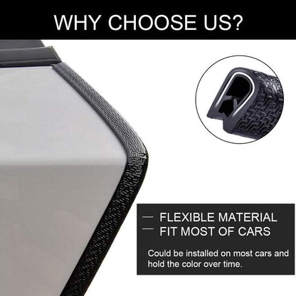 32.8ft (10m) Car Door Edge Guards Black – Rubber, No Glue, U-Shaped, Built-in Metal Clips, Fits Most Vehicles, Fade-Resistant, Scratch- and Chip-Resistant – Reduces Dings in Parking Lots - color: black, size: 32-4/5Ft