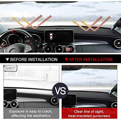 Cartist Suede Dash Mat for Mercedes Benz GLC 2016-2021 2022 Dash Cover Nonslip Dashboard Mat Protector Sunshade No Glare - size: dash mat for Benz GLC 2016-2022