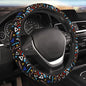 Abstract Striped Geometric Ethnic Car Steering Wheel Cover,Non-Slip Elastic Neoprene-Sweat Car Accessories,Universal 15 Inch Fit Auto, Vans Trucks,Suvs, Truck - color: Abstract Striped Geometric Ethnic