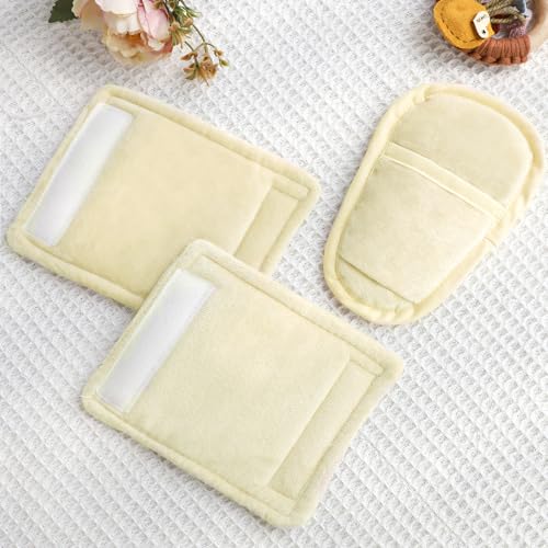 SWESEN Baby Car Seat Strap Covers, 3 Piece Soft Car Seat Strap Shoulder Pads for Baby Girls Boys, Double-Sided Use carseat Straps Covers for Stroller, Car Seats, Pushchair, Apricot - color: Apricot