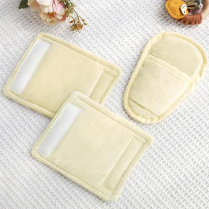 SWESEN Baby Car Seat Strap Covers, 3 Piece Soft Car Seat Strap Shoulder Pads for Baby Girls Boys, Double-Sided Use carseat Straps Covers for Stroller, Car Seats, Pushchair, Apricot - color: Apricot