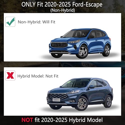 KARPAL Floor Mats for 2020-2025 2026 Ford Escape (NOT Fit Hybrid), Custom Fit TPE All Weather Ford Escape Accessories 1st & 2nd Row Floor Liner & Cargo Liner - style: 2020-2026 | For Ford Escape (NOT Hybrid) | 1st & 2nd Row & Cargo