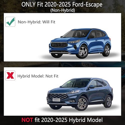 KARPAL Floor Mats for 2020-2025 2026 Ford Escape (NOT Fit Hybrid), Custom Fit TPE All Weather Ford Escape Accessories 1st & 2nd Row Floor Liner & Cargo Liner - style: 2020-2026 | For Ford Escape (NOT Hybrid) | 1st & 2nd Row & Cargo