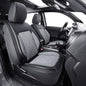 LUCKYMAN CLUB F150 Full-Set Seat Covers J03-Q3 with Waterproof Faux Leather, Fit 2015-2026 Ford F150 and 2017-2026 F250 F350 F450 (Full Set, Black-Gray) - color: Black&Gray, size: Full Set