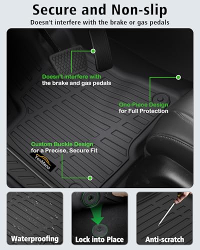 Floor Mats & Cargo Liner Custom Fit for Acura ADX 2025 All Weather TPE Rubber 1st & 2nd Floor Liners Automotive Trunk Mat for Acura ADX 2025 Accessories, Black - size: For Acura ADX 2025