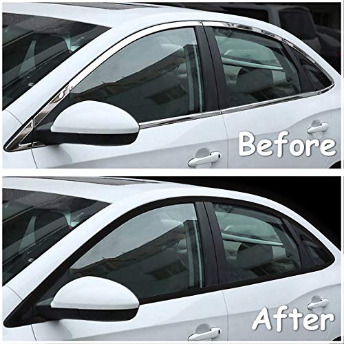 LZLRUN Free Tool Kit Matte Vinyl Tape for Black Out Chrome Delete Window Trim Door Trim (2Inches x 30Feet)