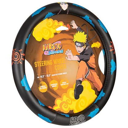 Naruto Shippuden Car Steering Wheel Cover, 15 Inch Anime Steering Wheel Cover, Cushioned Soft Comfortable Cover Anime Car Accessories for Men Women, Kumogakure - color: Naruto Kumogakure