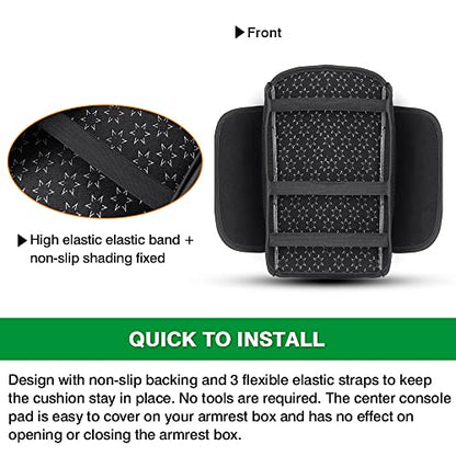 Shademax Custom for Center Console Cover Jeep Grand Cherokee L Accessories 2021-2023 2024 2025 2026 Armrest Cover Center Console Pad Leather Armrest Seat Box Cover Protector with Pockets Storage Bag - size: Size for Jeep Grand Cherokee L 2021-2026