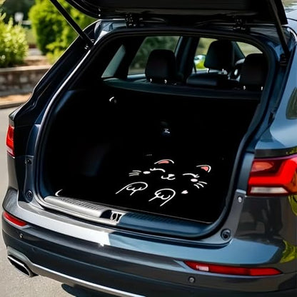 Universal Car Trunk Mat 29" x 39", Cute Kitten Pattern All Weather Trunk Protection Cargo Liner, Durable Cargo Mat Rear Trunk Liner, Stylish Vehicle Interior Accessories Suitable for Most Car Models - color: Cute Kitten
