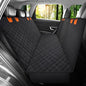 GXT Dog Back Seat Cover Protector for Cars SUV and Trucks with Mesh Window, Scratchproof Nonslip and Waterproof Material - color: Black/Orange, style: Seat Cover Only