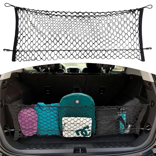 Envelope Style Trunk Mesh Cargo Net for Chevrolet Equinox 2018-2026 - Car Accessories - Premium Trunk Organizers and Storage - Cargo Net for SUV - Vehicle Carrier Organizer for Chevrolet Equinox