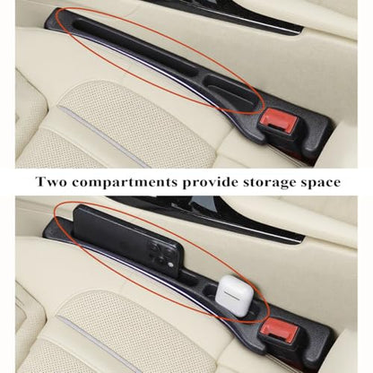 Car Seat Gap Filler 2 Pack, No Drop Car Seat Side Gap Seam Filler, Fit for Most Car, SUV, Truck