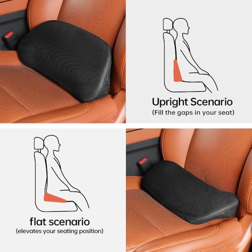 1P Car Lumbar Support with Ergonomic Structure, Suitable for Office Chairs, Gaming Chairs and Car Seats, Memory Foam Material with Breathable Mesh Fabric, Long-Lasting Lumbar Support - size: Style A Lumbar Support