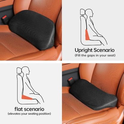 1P Car Lumbar Support with Ergonomic Structure, Suitable for Office Chairs, Gaming Chairs and Car Seats, Memory Foam Material with Breathable Mesh Fabric, Long-Lasting Lumbar Support - size: Style A Lumbar Support