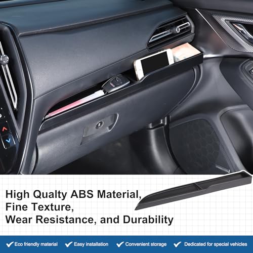 Passenger Dashboard Organizer Tray Compatible with Subaru WRX 2022-2024/ Crosstrek 2024 2025 Passenger Storage Organizer Mat Glove Box Storage Organizer Tray Anti-Slid Pad Interior Accessories