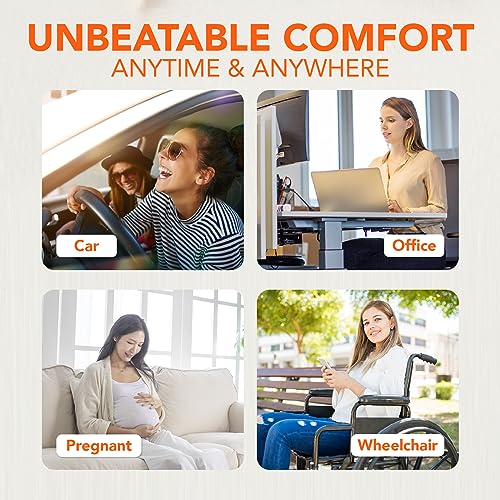 Lofty Aim Car Seat Cushion, Comfort Memory Foam Car Cushions for Driving (Gray)