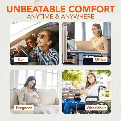 Lofty Aim Car Seat Cushion, Comfort Memory Foam Car Cushions for Driving (Gray)