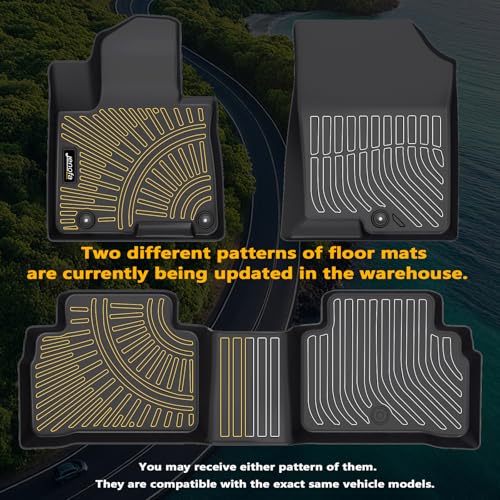 Jenofa-Car Floor Mats for Hyundai Elantra &Elantra N 2021-2026 (Not for Hybrid) All Weather Floor Mat Waterproof Durable Floor Liners Custom Car Mat for Elantra Accessories Black - style: 17|For elantra|2021-2026|Set