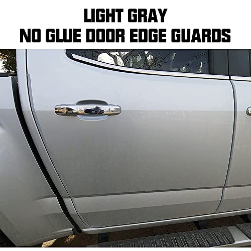 65.6ft(20m) Car Door Edge Guards Light Gray– Fits Most Vehicles, No Glue, U-Shaped, Built-in Metal Clips, Scratch and Chip Resistant – Reduces Dings in Parking Lots - color: gray, size: 65-3/5Ft